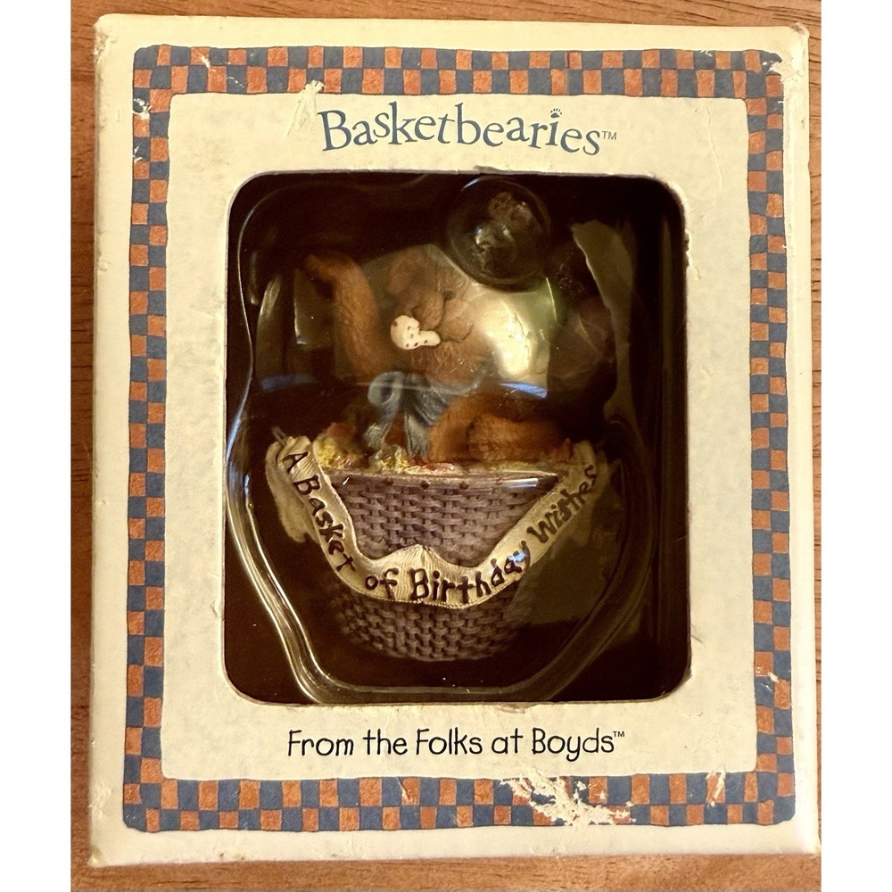 Boyd's Bears Basketbearies‎ Happy birthday 24709 Figurine 2004 Retired New